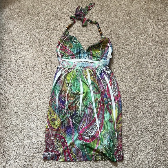 Multicolor halter dress - Picture 4 of 6